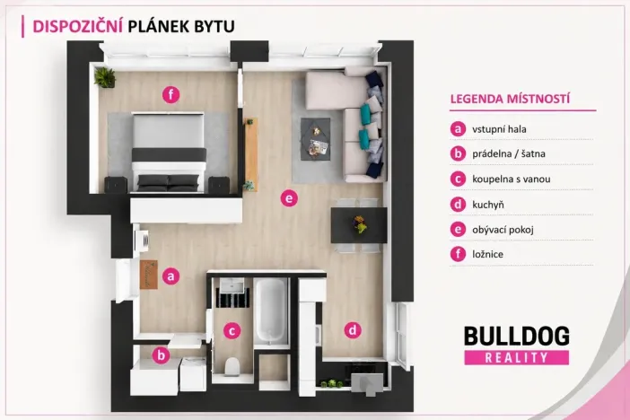 Prodej bytu 2+kk, Praha - Lhotka, Zálesí, 45 m2