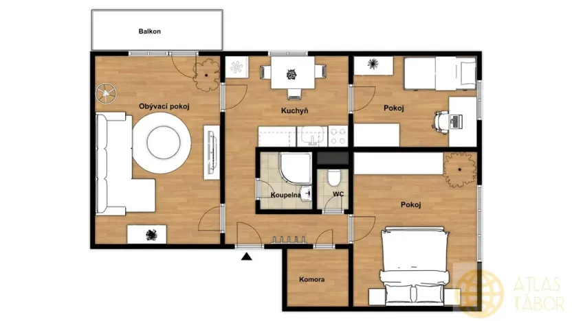 Pronájem bytu 3+1, Ratibořské Hory, 60 m2