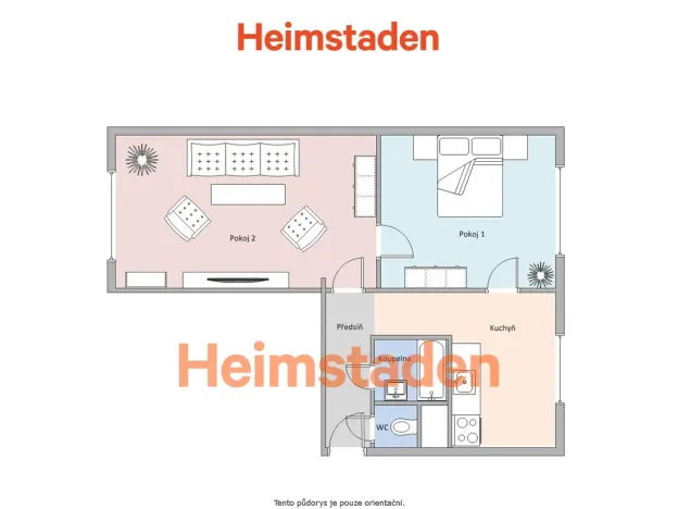 Pronájem bytu 2+1, Orlová - Poruba, Žofinská, 60 m2