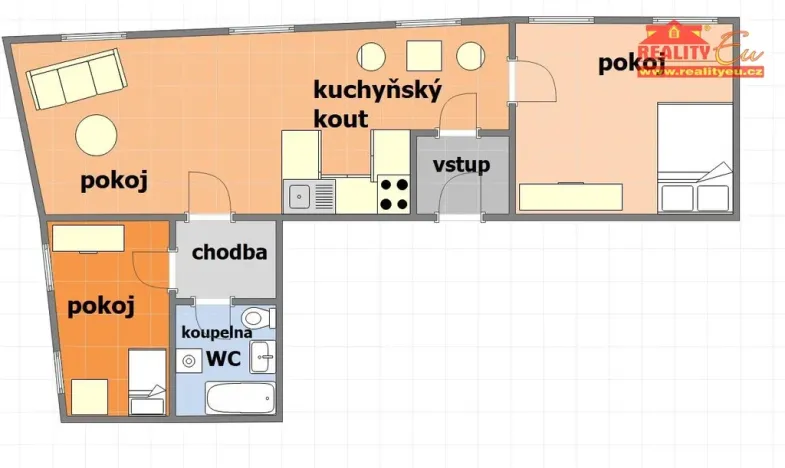 Pronájem bytu 3+kk, Náchod, Strnadova, 81 m2