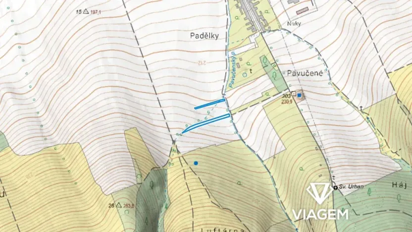 Prodej pole, Kněždub, 967 m2