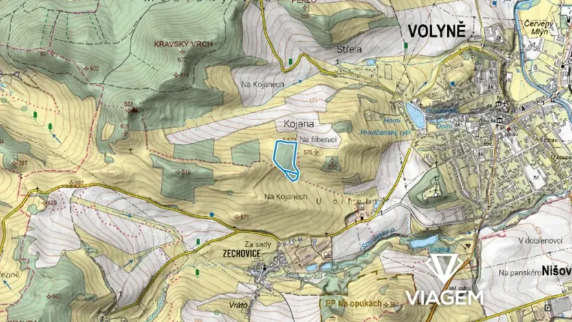 Prodej podílu pole, Volyně, 7009 m2