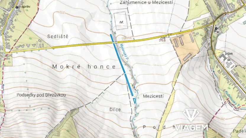 Prodej podílu pole, Hrubá Vrbka, 1124 m2