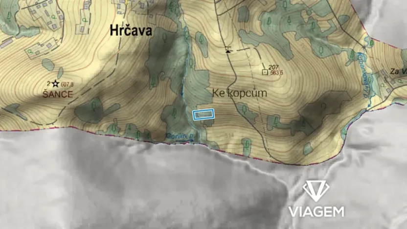 Prodej pole, Hrčava, 1510 m2