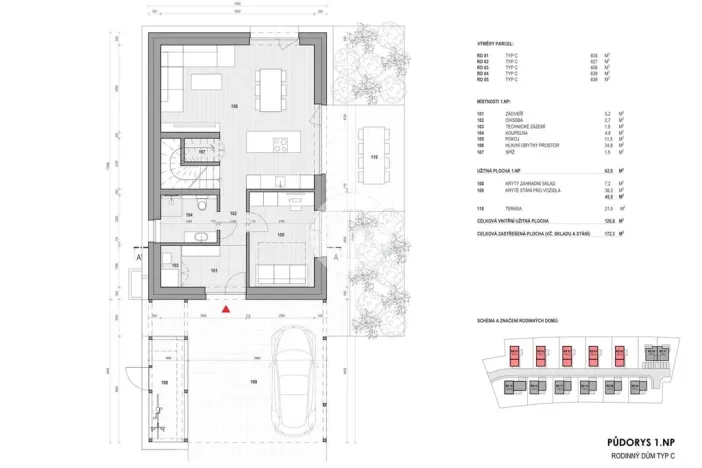 Prodej rodinného domu, Pohořelice, Kvítkovská, 127 m2