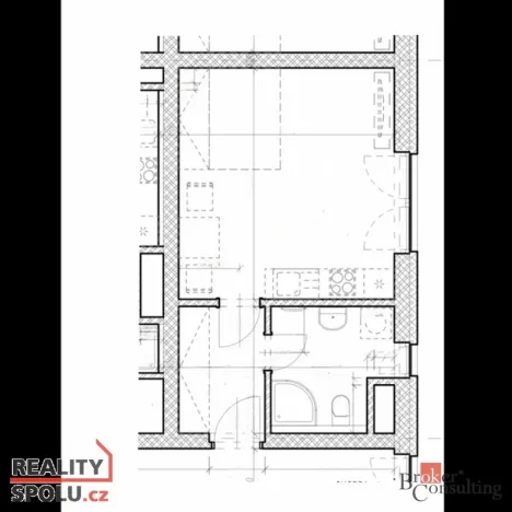 Pronájem bytu 1+kk, Plzeň - Újezd, Diamantová, 30 m2