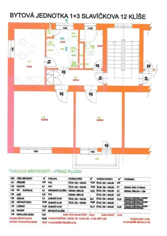 Pronájem bytu 3+1, Ústí nad Labem - Klíše, Slavíčkova, 65 m2