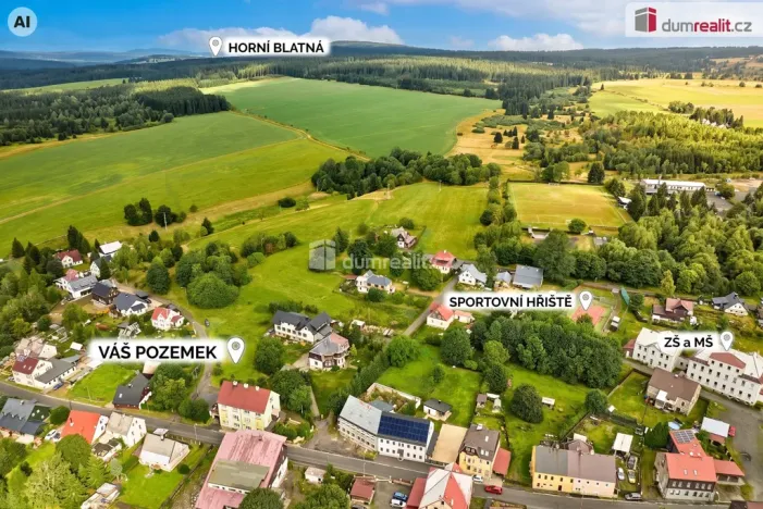 Prodej pozemku pro bydlení, Abertamy, Rybničná, 746 m2