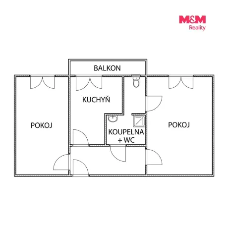 Prodej bytu 2+1, Blatná, Nerudova, 45 m2