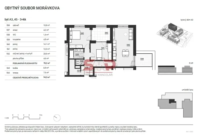 Prodej bytu 3+kk, Vyškov, Morávkova, 78 m2