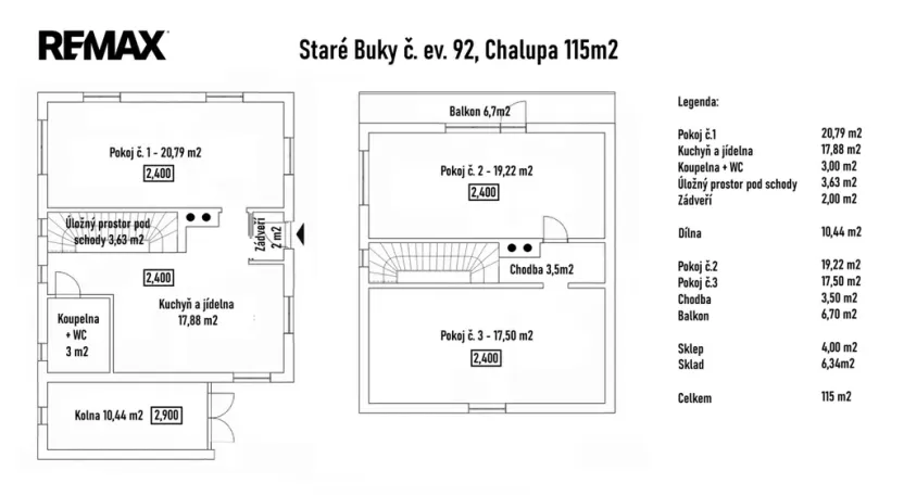 Prodej chalupy, Staré Buky - Prostřední Staré Buky, 115 m2