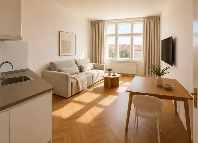 Pronájem bytu 1+kk, Praha - Vinohrady, 27 m2
