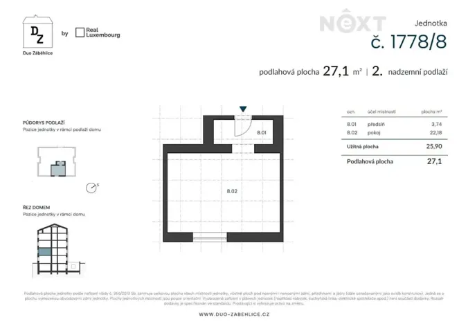 Prodej bytu 1+kk, Praha - Záběhlice, U zákrutu, 28 m2