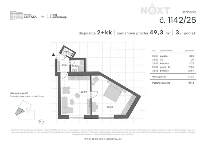 Prodej bytu 2+kk, Praha - Strašnice, Čestlická, 49 m2