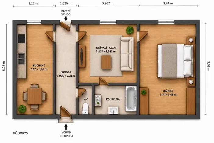 Prodej rodinného domu, Babice u Rosic, Dolní, 64 m2