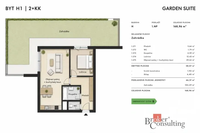 Prodej bytu 2+kk, Plzeň - Jižní Předměstí, Železná, 58 m2