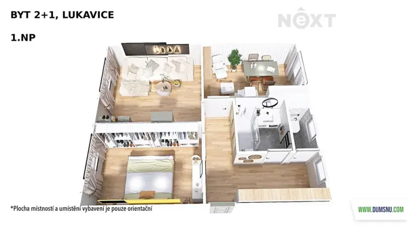 Prodej bytu 2+1, Lukavice, 55 m2