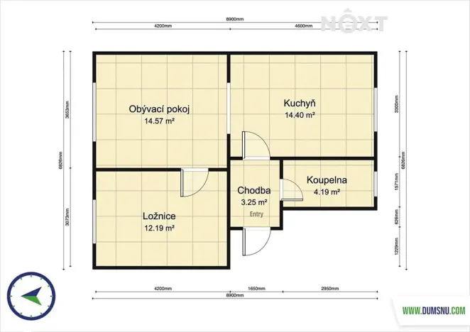 Prodej bytu 2+1, Šumperk, Zborovská, 55 m2