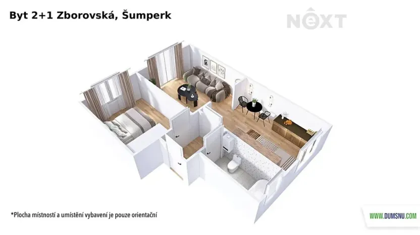 Prodej bytu 2+1, Šumperk, Zborovská, 55 m2