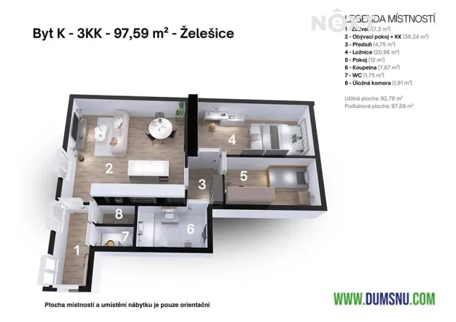 Prodej bytu 3+kk, Želešice, 24. dubna, 97 m2