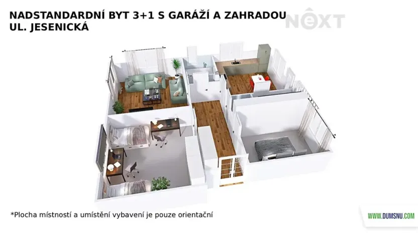 Prodej bytu 3+1, Šumperk, Jesenická, 107 m2