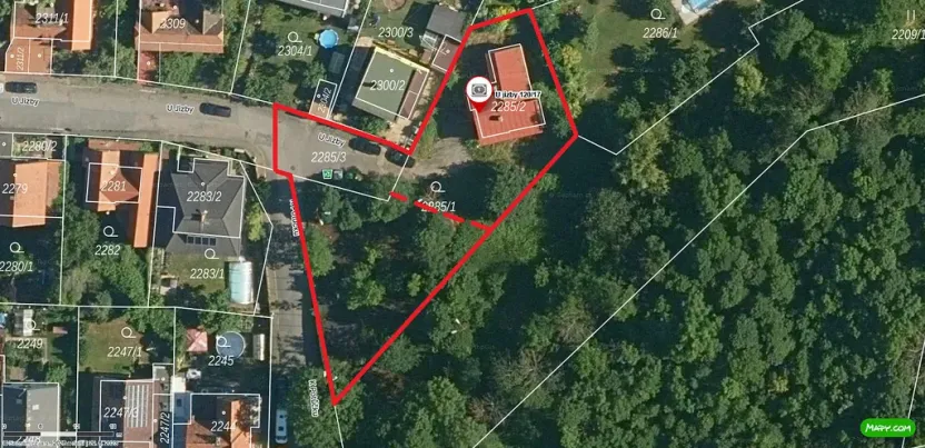 Prodej pozemku, Praha - Modřany, U jizby, 1481 m2