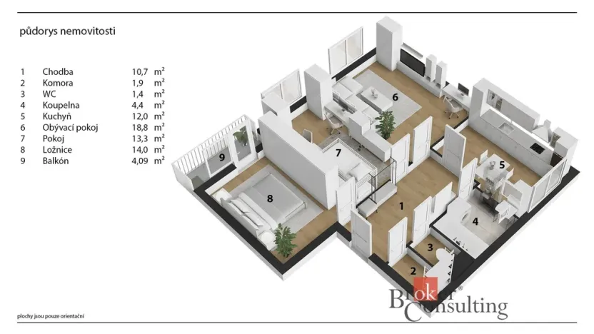 Prodej bytu 3+1, Chrudim - Chrudim IV, Na Větrníku, 80 m2