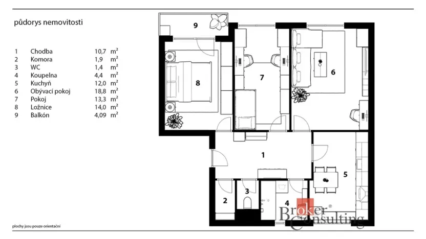 Prodej bytu 3+1, Chrudim - Chrudim IV, Na Větrníku, 80 m2