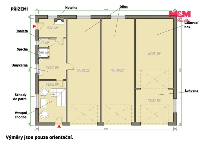 Prodej výrobních prostor, Bohy, 152 m2