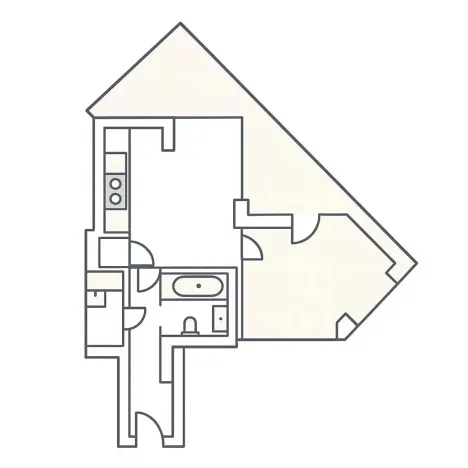 Pronájem bytu 2+kk, Praha - Žižkov, Ke kapslovně, 58 m2