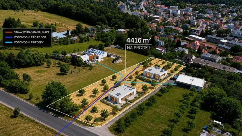 Prodej pozemku pro bydlení, Luhačovice, Slunná, 4416 m2
