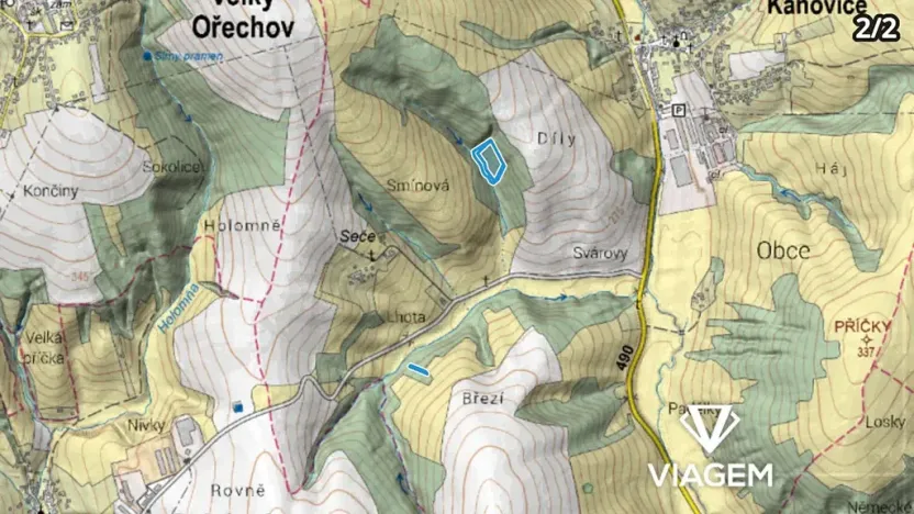 Prodej podílu lesa, Kaňovice, 4655 m2