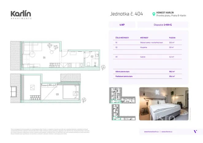 Prodej apartmánu, Praha - Karlín, Prvního pluku, 38 m2