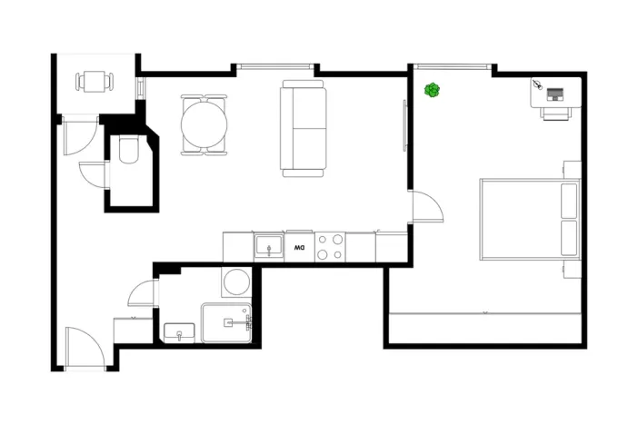 Prodej bytu 2+kk, Praha - Holešovice, Komunardů, 52 m2