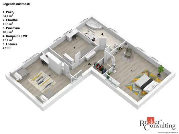 Pronájem bytu 3+kk, Mladá Boleslav - Bezděčín, 110 m2