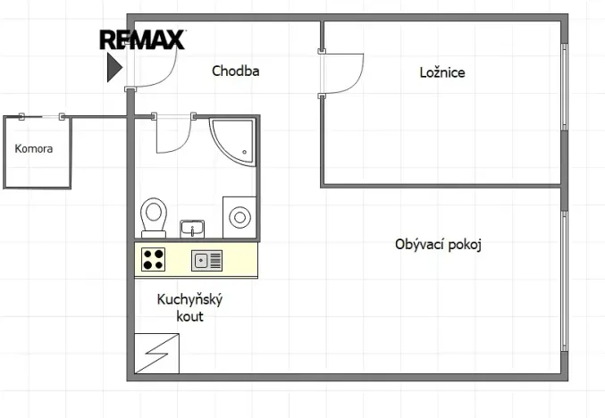 Pronájem bytu 2+kk, Praha - Nusle, Plamínkové, 40 m2