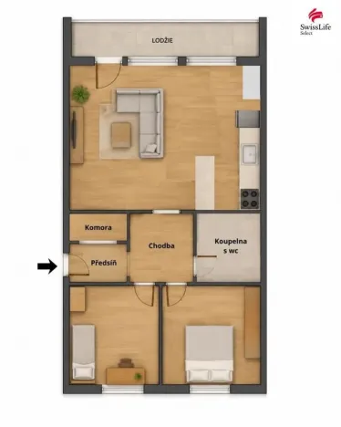 Prodej bytu 3+kk, Příbram - Příbram V-Zdaboř, Šachetní, 73 m2