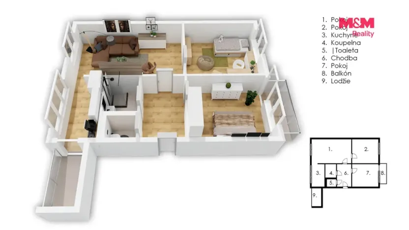 Prodej bytu 3+kk, Hradec Králové - Slezské Předměstí, Severní, 62 m2