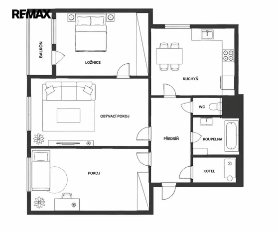 Prodej bytu 3+1, Písek - Budějovické Předměstí, Otakara Jeremiáše, 73 m2