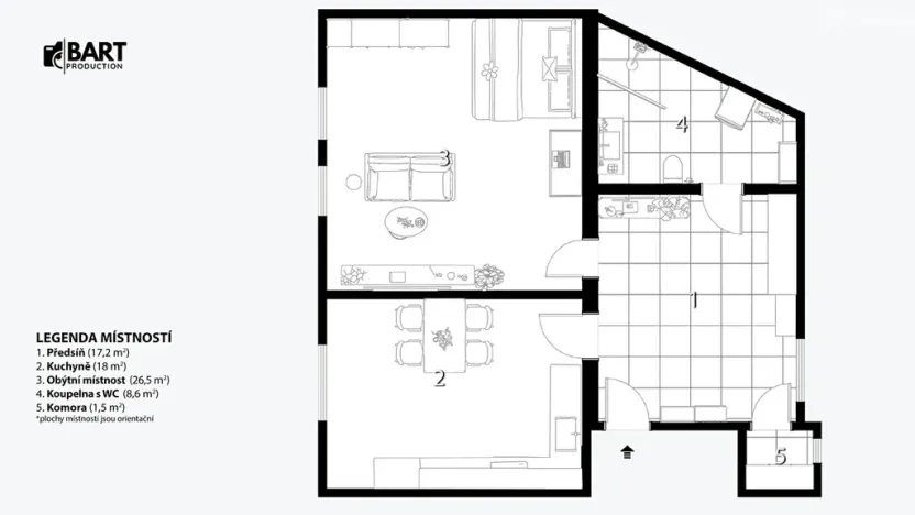 Pronájem rodinného domu, Rosice, Brněnská, 84 m2