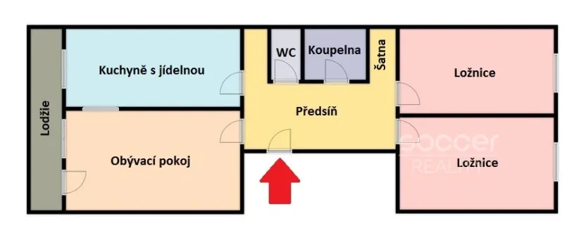 Pronájem bytu 3+kk, Praha - Chodov, Hrabákova, 72 m2