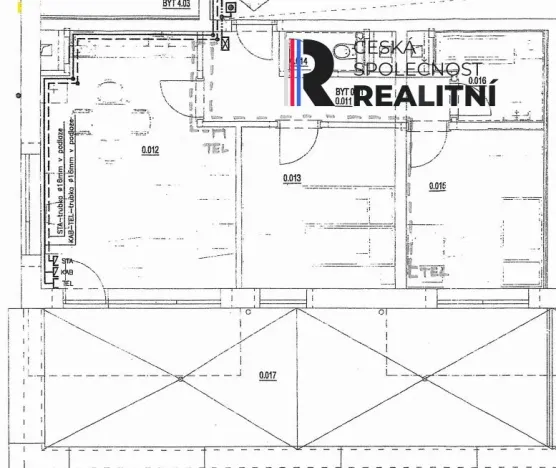 Pronájem bytu 3+kk, Brno - Žebětín, Hvozdecká, 59 m2
