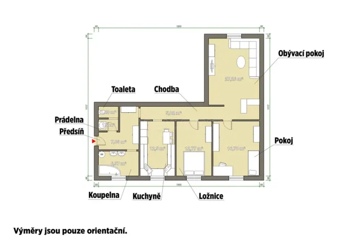 Prodej bytu 3+kk, Český Krumlov - Nové Spolí, 92 m2