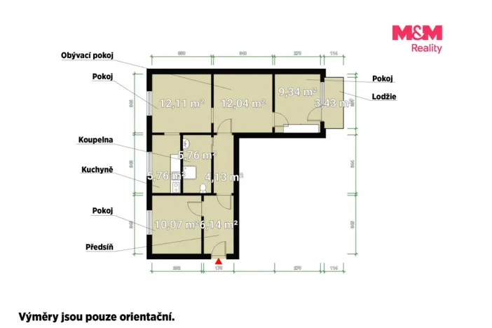 Prodej bytu 4+1, Lesná, 64 m2