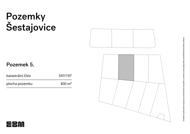 Prodej pozemku pro bydlení, Šestajovice, 800 m2
