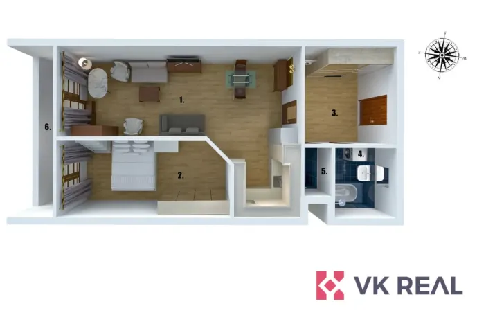Prodej bytu 2+kk, Praha - Břevnov, Šlikova, 63 m2