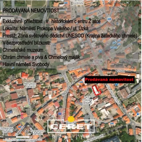 Prodej komerční nemovitosti, Žatec, nám. Prokopa Malého, 650 m2