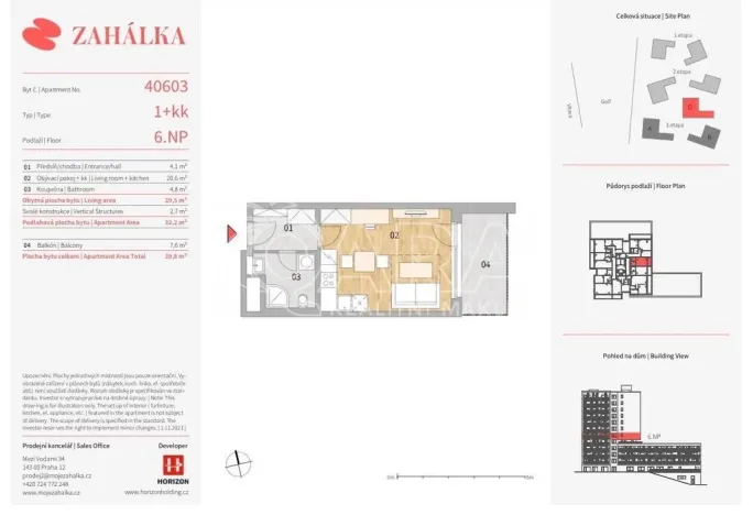 Pronájem bytu 1+kk, Praha - Modřany, Mezi vodami, 34 m2