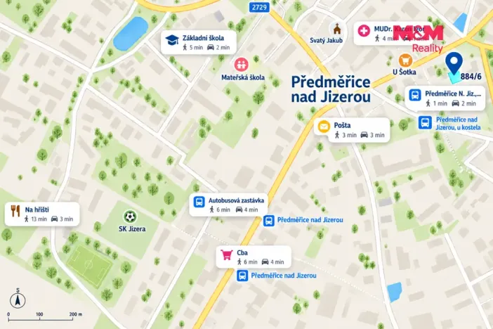 Prodej pozemku pro bydlení, Předměřice nad Jizerou, 340 m2