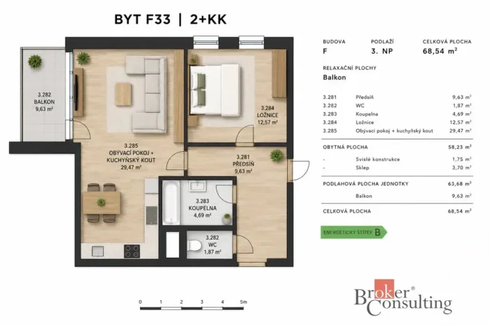 Prodej bytu 2+kk, Plzeň - Jižní Předměstí, Železná, 58 m2